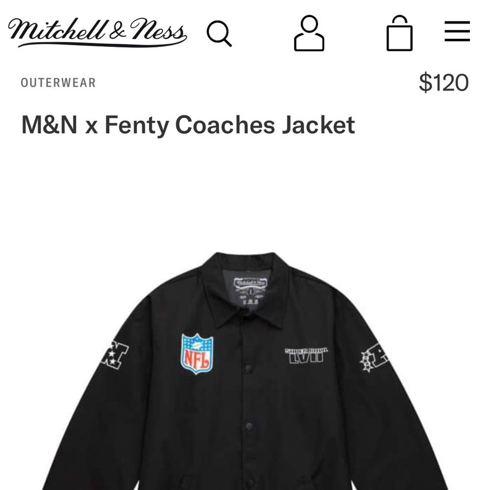 Fenty/Mitchell&ness collaboration for Super Bowl very rare retails for 120$